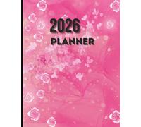 2026 Planner- Bloom & Flutter Pink Butterfly and Roses, 7x9 Paperback Cover | 2026 Weekly and Monthly calendar