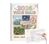 2026 Planner Book - 21x28.5cm, Goal Achievement Motivational Journal, Dream Planning Board Scrapbooking | 2026 Boards For List, Scrapbooking, Work Planning, Success Visualization, Travel