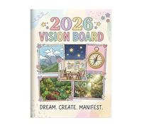 2026 Planner Book,Goal Setting Journal Supplies - Planner Calendar Goal Setting Book - for Scrapbooking Journaling Work Planning Success Visualization Development