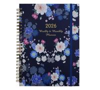 2026 Planner Book, Portable Diary Notebook | A5 Ring Binder Weekly Planner Notebook | Multifunctional Planners Agenda Books For Home Classrooms Work Meetings Traveling Business