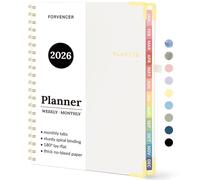 2026 Planner, Forvencer Calendar Planner Weekly and Monthly, Jan 2026-Dec 2026, 8.5" X 11", Hardcover Agenda Book, Daily Journal Organizer with Inner Pocket, Notebook for Office School, A4, Off-white