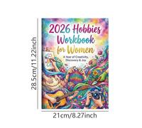 2026 Planner, Monthly Hobby Planning Workbook Organizer, New Passion Exploring Journal with Goal Tracking Pages, Undated Calendar Notebook with Structured Layout, Personal Development Planner for Wife