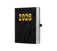 2026 Planner Notebook - A5 Monthly Daily Weekly Agenda with Tabbed Sections | Waterproof Cover Planning Journal | Calendar Organizer for Students Teachers Office Home Academic Scheduling