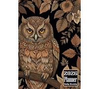 2026 Planner: Owl Themed Cover Daily Weekly Diary 12 Month Calendar Vision board Schedule Organizer Goals Dairy Notes