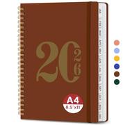 2026 Planner, Weekly and Monthly Calender Planner, Jan 2026 to Dec 2026, Hardcover 2026 Calendar Planner Book with Tabs & Inner Pocket, Office Home School Supplies for Women & Men - A4 (8.5" x 11