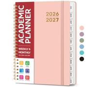 2026 Planner, Weekly and Monthly Planner, January 2026 - December 2026, Hardcover 2026 Calendar Planner Book with Tabs For Women & Men, Inner Pocket, Spiral Bound, Perfect for Office Home School