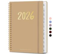 2026 Planner - Weekly and Monthly Planner, January 2026 to December 2026, Spiral Bound 2026 Calendar Planner Book, Inner Pocket, Perfect for Office Home School Supplies - A5 (6.3" x 8.5"), Oat Brown