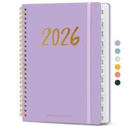 2026 Planner - Weekly and Monthly Planner, January 2026 to December 2026, Spiral Bound 2026 Calendar Planner Book, Inner Pocket, Perfect for Office Home School Supplies - A5 (6.3" x 8.5"), Lilac