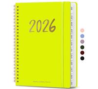 2026 Planner - Weekly and Monthly Planner, January 2026 to December 2026, Spiral Bound 2026 Calendar Planner Book, Inner Pocket, Perfect for Office Home School Supplies - A5 (6.3" x 8.5"), Lemon