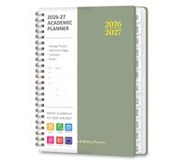 2026 Planner - Weekly and Monthly Planner Spiral Bound, January 2026 - December 2026, Hardcover 2026 Calendar Planner Book with Tabs, Inner Pocket, Perfect for Office Home School Supplies - A5 (6.3“ x