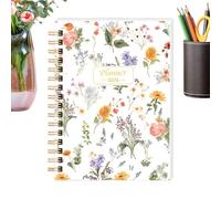 2026 Planner Weekly - Monthly Calendar Hardcover Spiral Bound Planning Organizer Notebook With Elegant Floral Cover | Suitable For Students, Teachers, Professionals, And Housewives