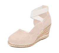 2026 Platform Dance Shoes for Women, Chunky Bridal Shoes with Straps, Traditional High Heels, Elegant Comfortable Holiday Shoes with Heel for October, beige, 9 UK
