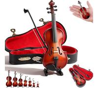 2026 Playable Tiny Violin Figurine,Tiny Violin with sad Music, Worlds Tiniest Violin with Sound Sob Story, with Bow and Case, Dollhouse Accessory or Keychain Charm for Unique Dumb Gag Gifts (14 cm)