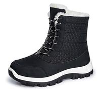 2026 Plus Size Women Winter Boots Long Wellies Chelsea Suede Easy On Dog Walking Country Walk Waterproof Leather Non Slip (2) Black