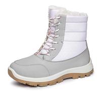 2026 Plus Size Women Winter Boots Long Wellies Chelsea Suede Easy On Dog Walking Country Walk Waterproof Leather Non Slip (12) White