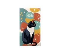 2026 Pocket Diary Color Pop, Printed PVC, Made in France, 17.5 x 9.7 cm (Cat)