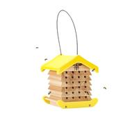 2026 Polinator Mason Bee House Shelter, Insect House Hotel - Backyard Bug Insect House Leafcutter Solitary Cedar Composite Interactive Wooden House - PollinatorManagement System