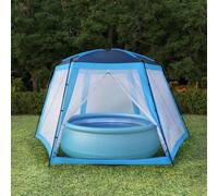 vidaXL Pool Tent Fabric 660x580x250 cm Grey Pool Sun Shelter Spa Accessory