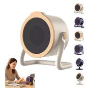 2026 Portable Desk Heater, Compact PTC Ceramic Personal Heater with 90° Adjustable Angle, Quiet Small Electric Heater for Home & Office Use (beige,B)