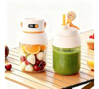 2026 Portable Electric Juicer Cup - 1000ml Wireless Blender for Smoothies & Shakes, USB Rechargeable, 36-Blade 180W, Dual Lid with Leakproof Handle, Personal Blender for Home Office Travel Gym