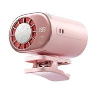 2026 Portable Fan Rechargeable, 199-Speed Strong Airflow, Personal Cooling Fan with LED Display, 360° Rotation Clip on Air Conditioner Fan, Wearable Belt Fan for Camping, Outdoor, Jobsite (Pink)