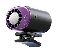 2026 Portable Fan Rechargeable, 199-Speed Strong Airflow, Personal Cooling Fan with LED Display, 360° Rotation Clip on Air Conditioner Fan, Wearable Belt Fan for Camping, Outdoor, Jobsite (Grey)
