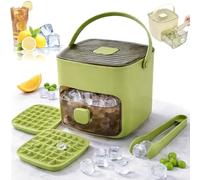 2026 Portable Ice Maker for Freezer with Ice Bin Fast, 48 Cube Ice Maker with Easy Press Lid, Compact Countertop Design and Storage Drawer, One-Touch Operation for Home, Office, Household (Green)