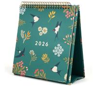 2026 Premium Desk Calendar Featuring A Beautiful Pattern and Freestanding Desktop Calendar Design with Easy Flip Pages | All UK & World Holidays & Dates Included with Note Space