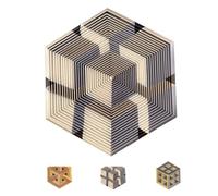 2026 Premium Hexagon Twist Illusion, 3D Printed Hexagonal Fractal Fidget Gadget, Decompression Sensory Desk Gadget, Irritability and Relaxation, Funny Relaxation Pocket Gifts (#B)