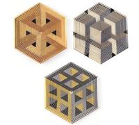 2026 Premium Hexagon Twist Illusion, 3D Printed Hexagonal Fractal Fidget Gadget, Stress Relief Pocket Toy, Decompression Sensory Desk Gadget, Spiral Optical Visual Desk Decor (Mix)