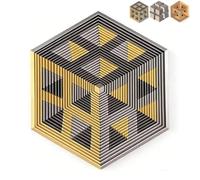 2026 Premium Hexagon Twist Illusion, 3D Printed Hexagonal Fractal Fidget Gadget, The Twist Illusion Sensory Gadget, Stress Relief Pocket Toy, Hypnotic Fidget for Stress Relief, Focus (#B)