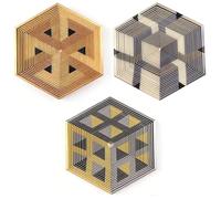 2026 Premium Hexagon Twist Illusion, 3D Printed Hexagonal Fractal Fidget Sensory Gadget, Irritability and Relaxation, Hypnotic Fidget Toy for Stress Relief, Funny Pocket Gifts (3PCS)