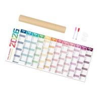 2026 Premium Wall Calendar with Spacious Grids for Note Color Coded Months Thick Paper Not Crease Design School Use Rolling Up Wall Calendar Not Crease