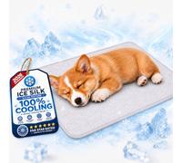 2026 Pressure Activated Cooling Mats for Dogs XL, Washable Ice Silk Self Cooling Dog Mat Large, Breathable Non Slip Pet Cooling Mat for Dogs Large, Cats, Crates, Sofa, Car & Garden (grey,L(70*50cm))