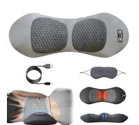 2026 Prevalnt 3 in 1 Back Massager, Upgraded 3 in 1 Back Therapy, with Warming, Pulling & Vibration Functions, Easy Stress Relief, Promotes Relaxation of The Waist, Back, Neck (Light Gray)