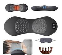 2026 Prevalnt 3 in 1 Back Therapy, with Spinal Traction, Therapeutic Heat, and Vibration Massage, Get Relief from Chronic Back Pain, 135°Golden Curvature, Easy Stress Relief (Dark Gray)