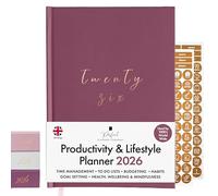 2026 Productivity & Lifestyle Planner by Perfect Planner Company. Weekly & Monthly Diary with Goals, Habit Tracker & Time Management to Organise Life, Wellbeing & Health. 222 Stickers
