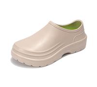 2026 Professional Non-Slip Kitchen Clogs for Chefs Hospitality Service Workers, khaki, 8 UK