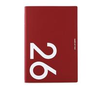 2026 PU Leather Academic Planner Notebook Weekly Monthly Planner Two Page Per Week Ribbon Bookmarks for Daily Scheduling Annual Calendar