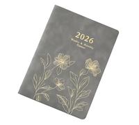 2026 PU Weekly Planner with Dated Pages Refillable 6 Rings Leather Binder Academic Journal Notebook for Daily Planning PU Leather Notebook