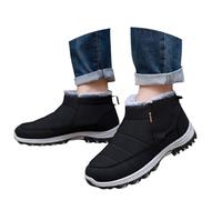 2026 Pull-On Winter Boots, Insulated and Comfortable Outdoor Cold Weather Hiking Shoes with Warm Fleece Lining for Daily Walks and Trekking Tours (Grey, 46), black, 9.5 UK