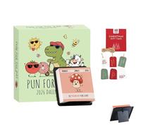 2026 Punny Motivational Desk Calendar, A Pun A Day Calendar 2026, Daily Tear-Off Pun of The Day Jokes & Inspirational Quotes, As a Gift to Girls, Keep Positive Affirmations (Green)