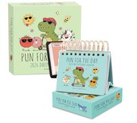 2026 Punny Motivational Desk Calendar, Daily Tear-Off Pun Of The Day Jokes & Inspirational Quotes, Flip Desktop Calendar For Home Office, Funny Desk Decor Gift For New Year Christmas (2PCS)