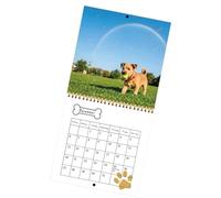 2026 Puppy Theme Desk Calendar Twin Coil Binding Wall Hanging 12 Month From Jan to Dec for Plan Organization English Date Dog