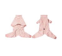 2026 Pyjamas for Medium to Large Dogs Striped Fleece 4 Legs Warm Jumpsuit Cosy Full Coverage with Adjustable Buckle Ideal for Cold Winter Days (XXL)