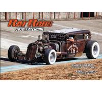 2026 RAT RODS Car Wall Deluxe Calendar, 16 Months, with Free Poster, 2026-2027 16 Months Vintage Rusty Muscle Hot Rod Cars
