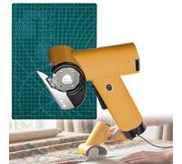 2026 Rechargeable Cordless Cardboard Cutter, High-Speed 4-Speed Electric Scissors, Quiet Low-Vibration with Rotary Cutting & LED Light, for Thick Cardboard Fabric Leather DIY Crafts (Yellow)