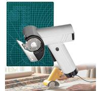 2026 Rechargeable Cordless Cardboard Cutter, High-Speed 4-Speed Electric Scissors, Quiet Low-Vibration with Rotary Cutting & LED Light, for Thick Cardboard Fabric Leather DIY Crafts (Sliver)