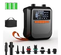 2026 Rechargeable SUP Air Pump 20PSI with LED Light, Fast Dual Stage | Electric Paddle Board Pump with Auto-Off, 5 Preset & Custom Modes, 12V DC Car Adapter for Stand Up Paddleboard, Tent, Bed