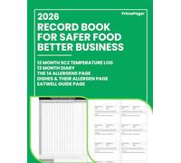 2026 Record Book Planner for Safer Food Better Business-Takeaways, Food Trucks, Restaurants, Schools, Carehomes: Food Standards Agency Templates, 13 ... Dishes & Their Allergens Page, Eatwell Guide